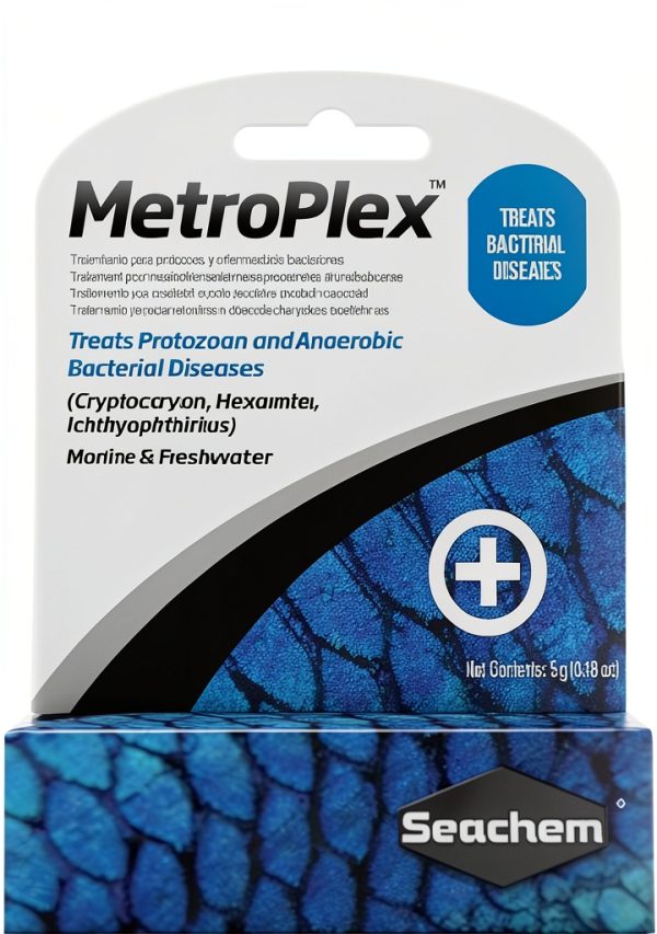 Seachem MetroPlex Metronidazole Parasite Treatment Saltwater Aquariums-0