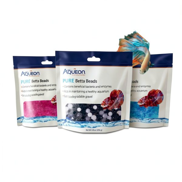 Aqueon PURE Betta Beads, Water Care for Unfiltered Aquariums, Maintains Clear Water and Helps Breakdown Organic Sludge, Blue-5